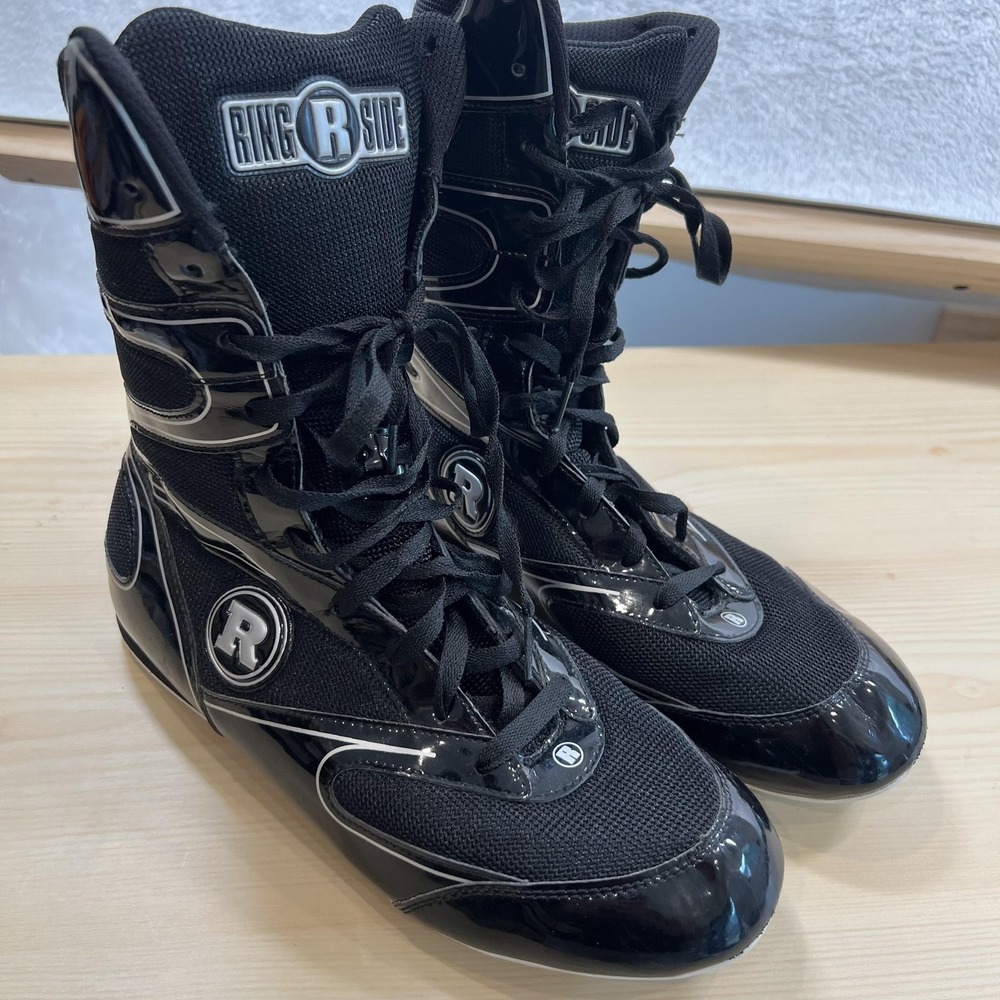 Ringside Boxing Shoes Mens US 10 EU 44 Black High Top Lightweight Training Boots
